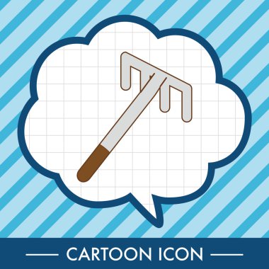 Bahçe küreği simgesi öğesi