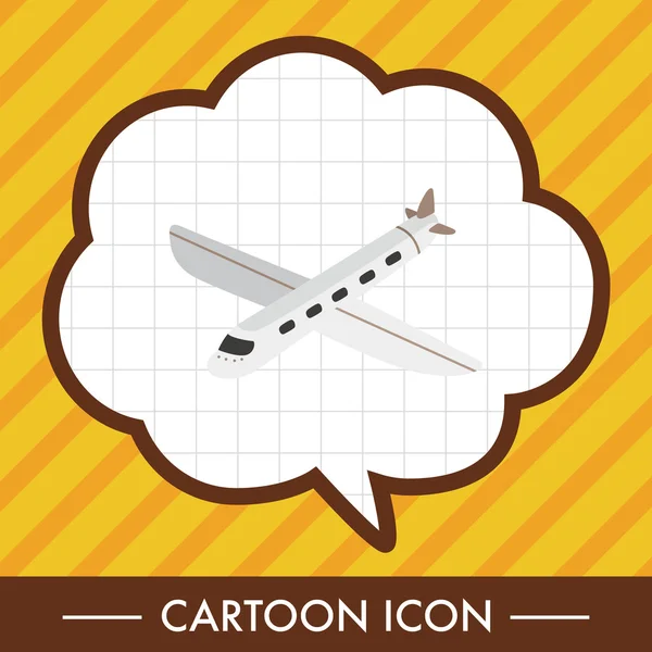 Elemento icono de elementos de tema avión de transporte — Vector de stock