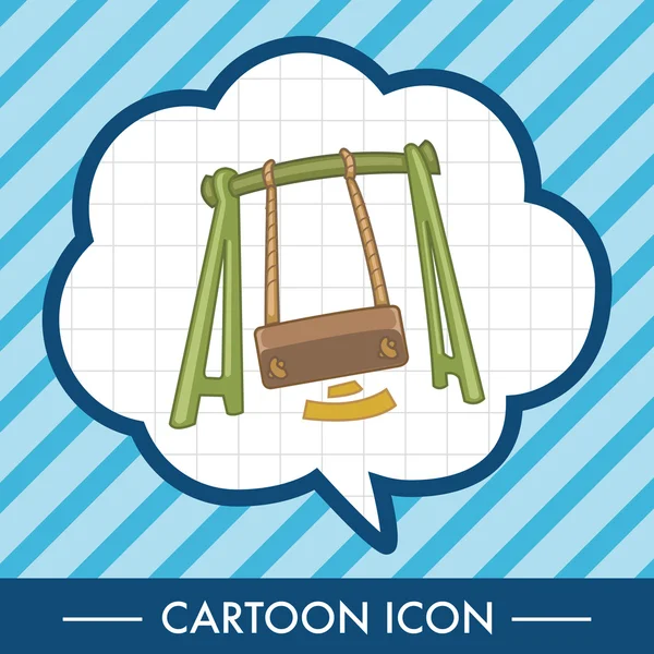 Playground swing theme elements icon element — Stock Vector
