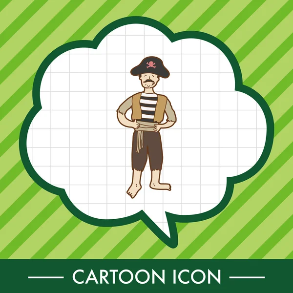 Pirate theme elements icon element — Stock Vector