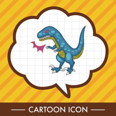 dinozor karikatür Tema öğeleri vektör, eps simgesi öğesi