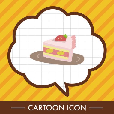 Dekorasyon kek Tema öğeleri vektör, eps10 simgesi öğesi