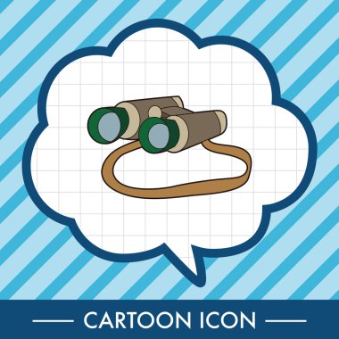 Seyahat ekipman teleskop simgesi öğesi