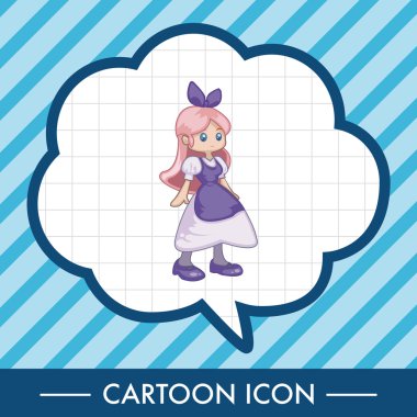 Alice Harikalar Diyarında Tema öğeleri simge öğesi