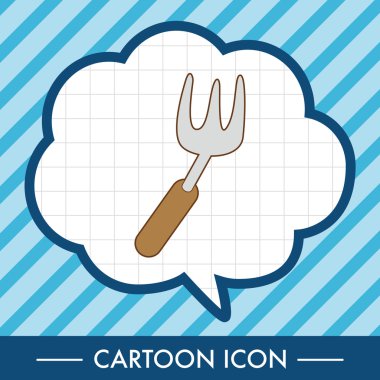 Bahçe küreği simgesi öğesi