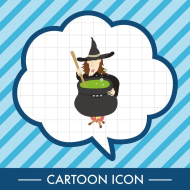 Cadı çizgi film Tema öğeleri simge öğesi