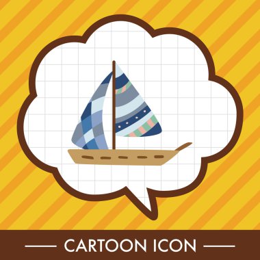 Ulaşım tekne Tema öğeleri vektör, eps simgesi öğesi