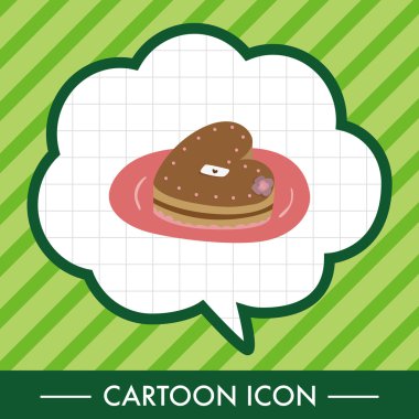 Dekorasyon kek Tema öğeleri vektör, eps10 simgesi öğesi