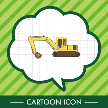 Ekskavatör Tema öğeleri vektör, eps simgesi öğesi