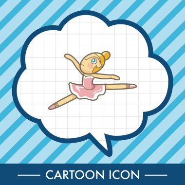 Bale dansçısı Tema öğeleri vektör, eps simgesi öğesi