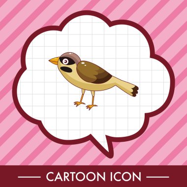 kuş çizgi film Tema öğeleri vektör, eps simgesi öğesi
