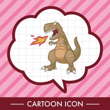 dinozor karikatür Tema öğeleri vektör, eps simgesi öğesi