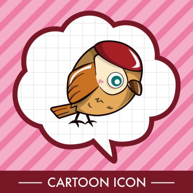 kuş çizgi film Tema öğeleri vektör, eps simgesi öğesi