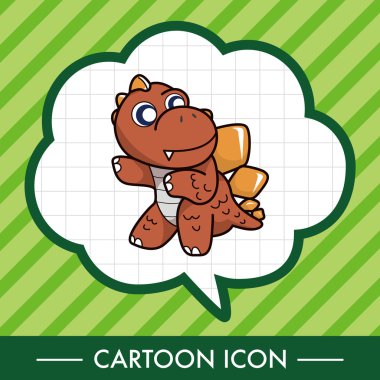 dinozor karikatür Tema öğeleri vektör, eps simgesi öğesi