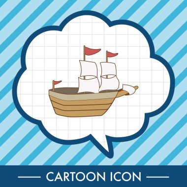 Ulaşım tekne Tema öğeleri vektör, eps simgesi öğesi