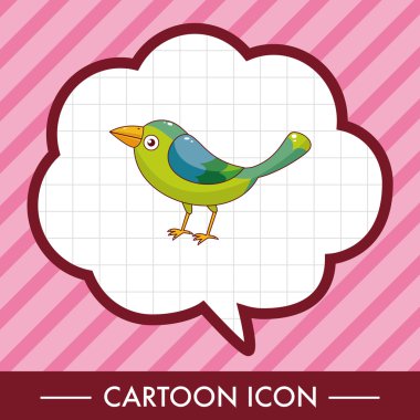 kuş çizgi film Tema öğeleri vektör, eps simgesi öğesi