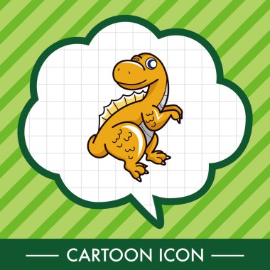 dinozor karikatür Tema öğeleri vektör, eps simgesi öğesi
