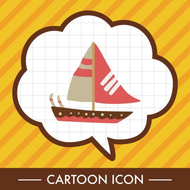 Ulaşım tekne Tema öğeleri vektör, eps simgesi öğesi