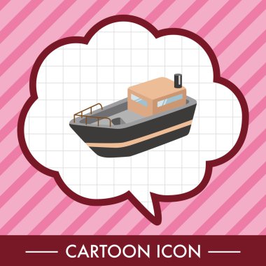 Ulaşım tekne Tema öğeleri vektör, eps simgesi öğesi