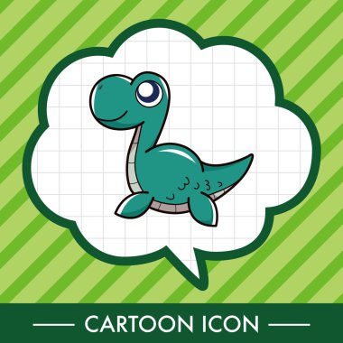 dinozor karikatür Tema öğeleri vektör, eps simgesi element simgesi ögesi