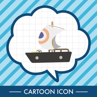 Ulaşım tekne Tema öğeleri vektör, eps simgesi element simgesi ögesi