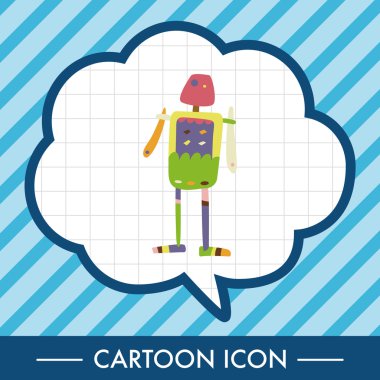 机器人主题元素矢量、 eps