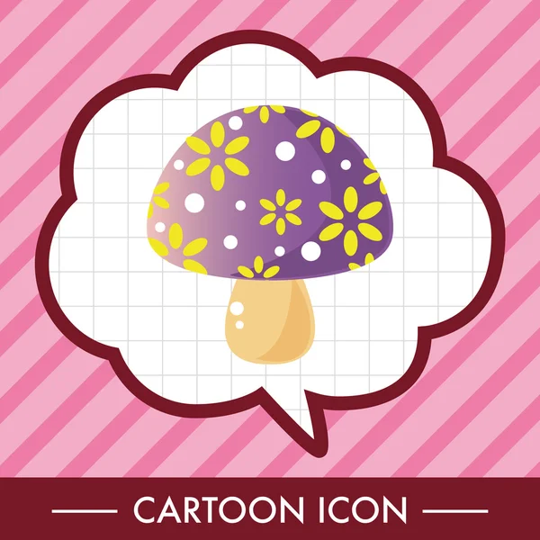 Cogumelo cartoon tema elementos vetor, elemento de ícone eps — Vetor de Stock