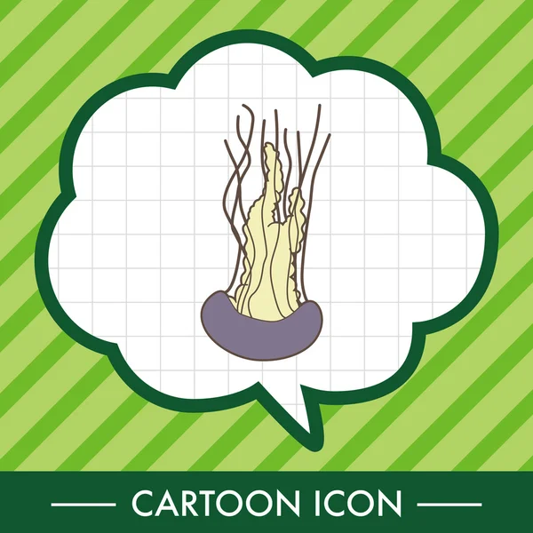 Animal de mer corail dessin animé éléments thème élément icône — Image vectorielle