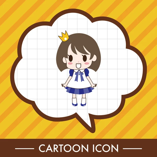 Girl cartoon theme elements vector,eps icon element — Stock Vector