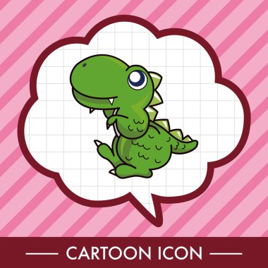 dinozor karikatür Tema öğeleri vektör, eps