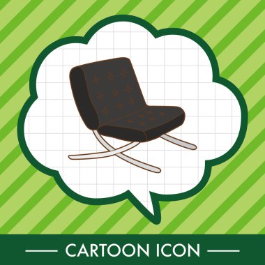 mobilya Tema koltuk kanepe öğeleri vektör, eps