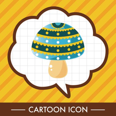 mantar karikatür Tema öğeleri vektör, eps