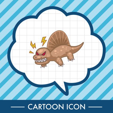 dinozor karikatür Tema öğeleri vektör, eps
