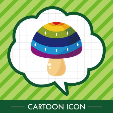 mantar karikatür Tema öğeleri vektör, eps