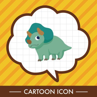 dinozor karikatür Tema öğeleri vektör, eps