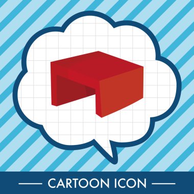 mobilya Tema tablo Resepsiyon elemanları vektör, eps