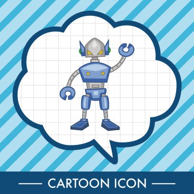 机器人主题元素矢量、 eps