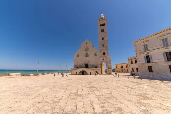 Catedral de Santa Maria Assunta, también llamada Catedral de San Nicola Pellegrino en la plaza duomo de Trani, Puglia, Italia — Foto de Stock