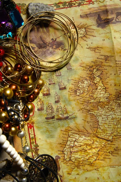 Detail of old maps — Stock Photo, Image