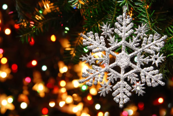 Christmas Tree Bauble on luminous background — Stock Photo, Image