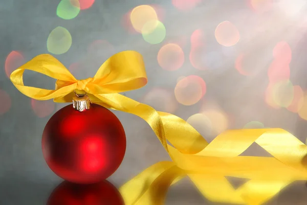 Christmas balls and light on a dark background — Stock Photo, Image