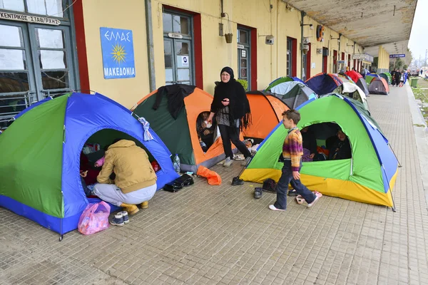 Vluchtelingencrisis Idomeni Griekenland — Stockfoto