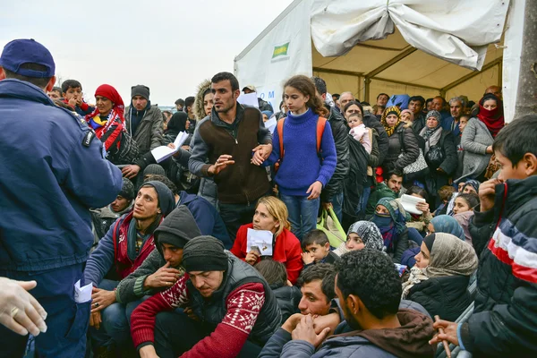 難民危機 Idomeni ギリシャ — ストック写真