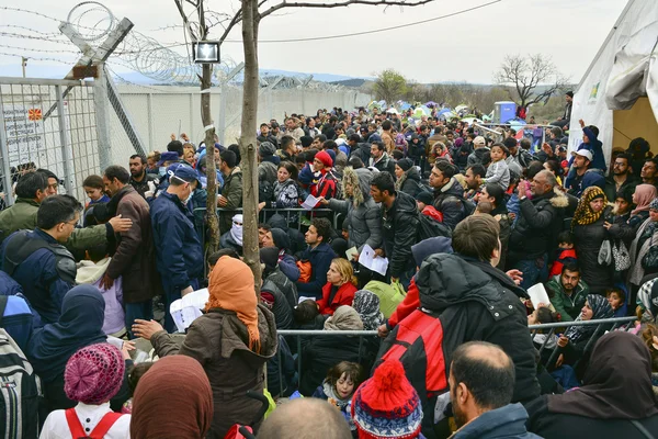 Crisis de los refugiados Idomeni Grecia — Foto de Stock