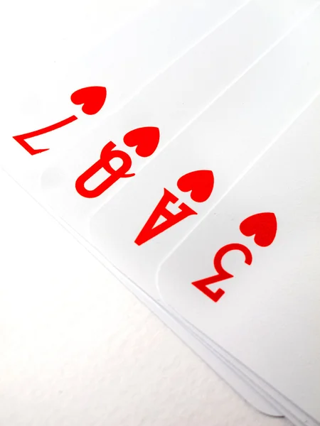 Deck cards love heart — Stock Photo, Image