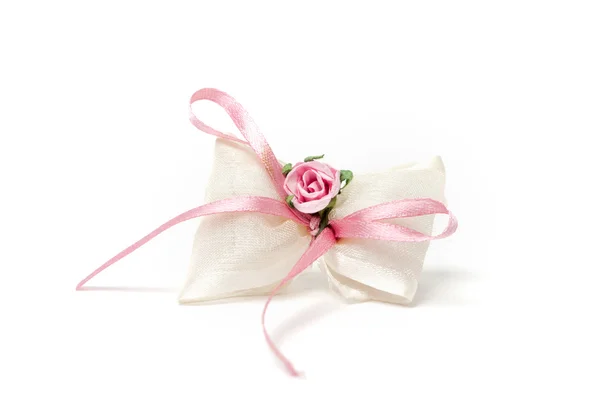 Decoratie detail roze flowerand riem — Stockfoto