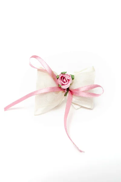 Decoratie detail roze flowerand riem — Stockfoto