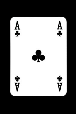 Kulüpleri oyun kağıdı ası