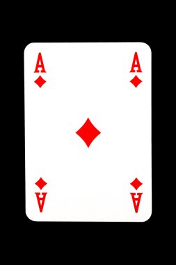 Takım elbise elmas kart izole 