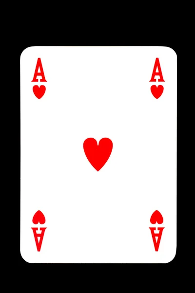 Ace of Hearts karta do gry — Zdjęcie stockowe